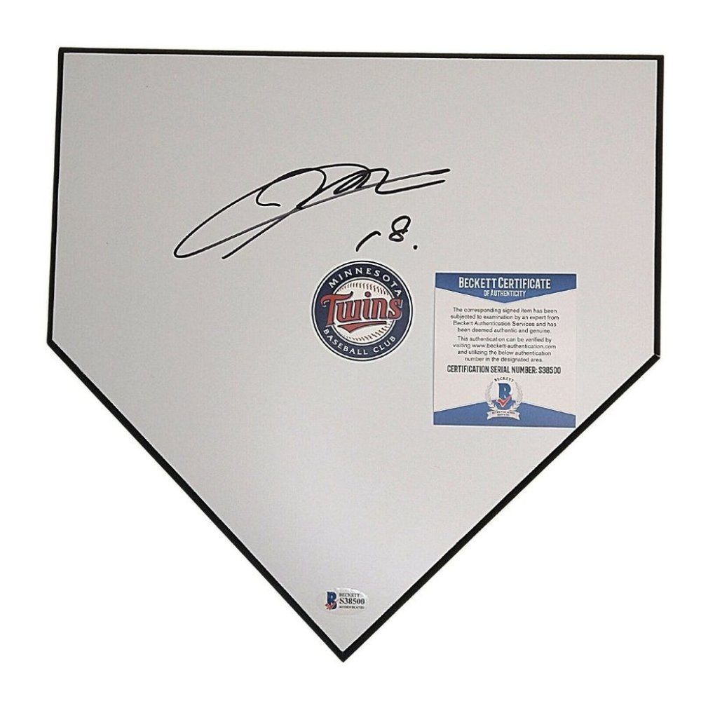 Kenta Maeda Twins Signed Baseball Home Plate Base Beckett BAS Autographed Cert